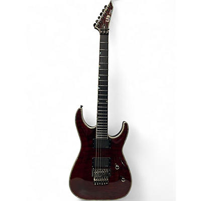 Used ESP LTD MH1000 Deluxe See Thru Black Cherry Solid Body Electric Guitar
