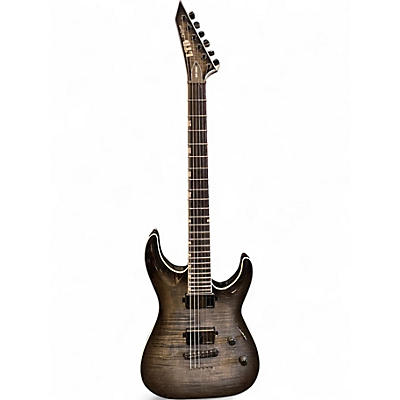 Used ESP LTD MH1000 Deluxe Trans Charcoal Solid Body Electric Guitar