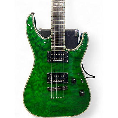Used ESP LTD MH1000 Deluxe Trans Green Solid Body Electric Guitar