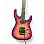 Used ESP LTD MH1000 Deluxe Trans Purple Solid Body Electric Guitar Trans Purple