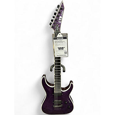 Used ESP LTD MH1000 Deluxe Trans Purple Solid Body Electric Guitar