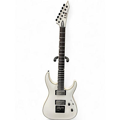 Used ESP LTD MH1000 Deluxe White Solid Body Electric Guitar