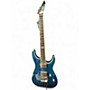 Used ESP LTD MH1000 Deluxe blue Solid Body Electric Guitar blue