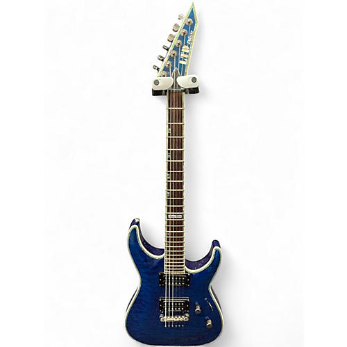 Used ESP LTD MH1000 Trans Blue Solid Body Electric Guitar Trans Blue