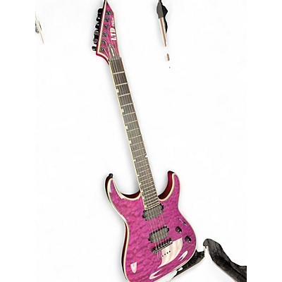 Used ESP LTD MH1000NT Trans Purple Solid Body Electric Guitar