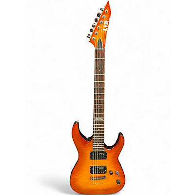 Used ESP LTD MH100QMNT ORANGE Solid Body Electric Guitar