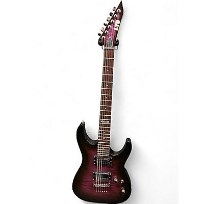 Used ESP LTD MH100QMNT Trans Purble Solid Body Electric Guitar