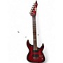 Used ESP LTD MH100QMNT Trans Red Solid Body Electric Guitar Trans Red