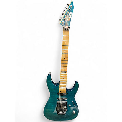 Used ESP LTD MH103QM Blue Burst Solid Body Electric Guitar Blue Burst