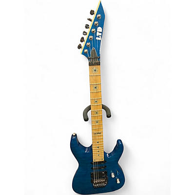 Used ESP LTD MH103QM Trans Blue Solid Body Electric Guitar