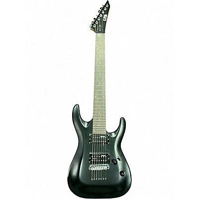 Used ESP LTD MH17 7 String Satin Black Solid Body Electric Guitar