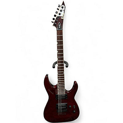 Used ESP LTD MH200 See Thru Black Cherry Solid Body Electric Guitar