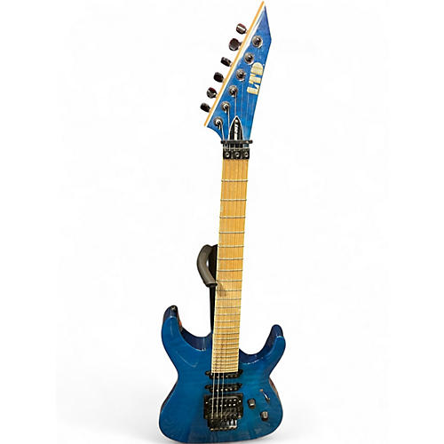 Used ESP LTD MH203 Trans Blue Solid Body Electric Guitar Trans Blue