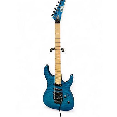 Used ESP LTD MH203 Trans Blue Solid Body Electric Guitar