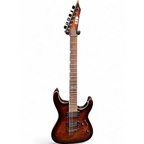 Used ESP LTD MH250 Amber Solid Body Electric Guitar Amber