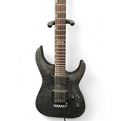Used ESP LTD MH350FM Trans Black Solid Body Electric Guitar