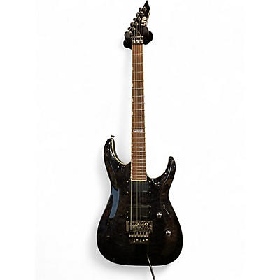Used ESP LTD MH350FR Trans Black Solid Body Electric Guitar
