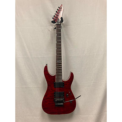 Esp Used ESP LTD MH350FR Trans Red Solid Body Electric Guitar