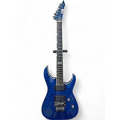 ESP Used ESP LTD MH400 SEE THRU BLUE Solid Body Electric Guitar