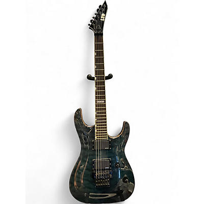 Used ESP LTD MH400 Trans Blue Solid Body Electric Guitar