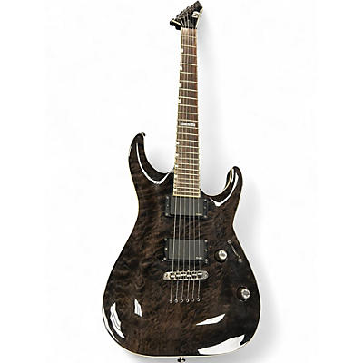 Used ESP LTD MH400NT SEE THRU BLACK Solid Body Electric Guitar