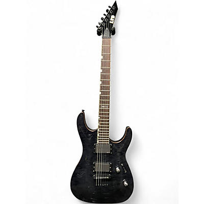 Used ESP LTD MH400NT Trans Black Solid Body Electric Guitar