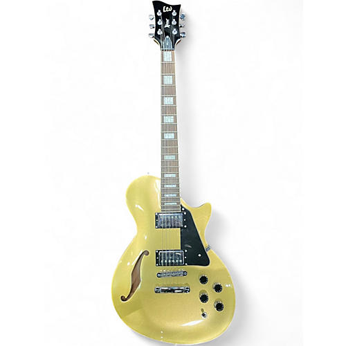Used ESP LTD PS-1 Gold Hollow Body Electric Guitar Gold