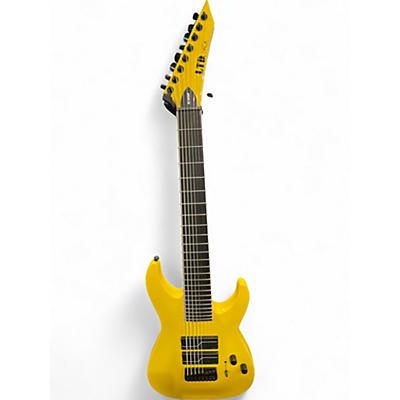 Used ESP LTD SC608B Stephen Carpenter Signature Baritone Yellow Solid Body Electric Guitar