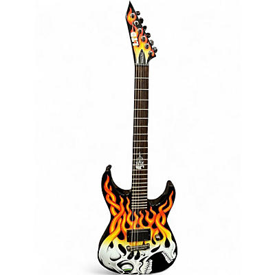 Used ESP LTD SCREAMING SKULL MUITI COLOR Solid Body Electric Guitar