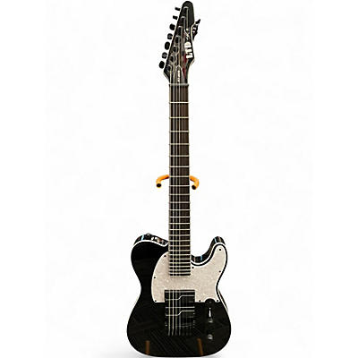 Used ESP LTD SCT607B Stephen Carpenter Signature 7 String Black Solid Body Electric Guitar