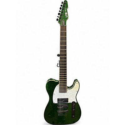 Used ESP LTD SCT607B Stephen Carpenter Signature 7 String Green Solid Body Electric Guitar