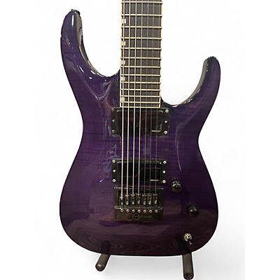Used ESP LTD SH-7ET Trans Purple Solid Body Electric Guitar