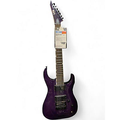 Used ESP LTD SH7ET Trans Purple Solid Body Electric Guitar