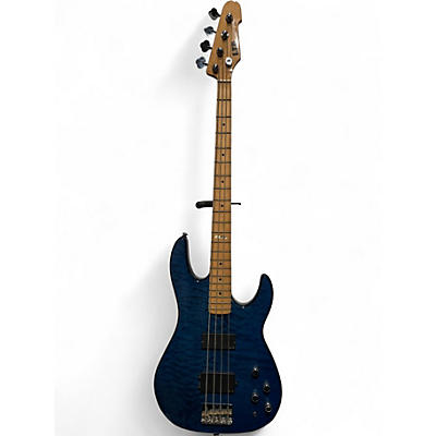 Used ESP LTD Surveyor 4 Blue Electric Bass Guitar