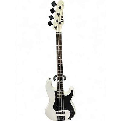 Used ESP LTD Surveyor '87 Pearl White Electric Bass Guitar
