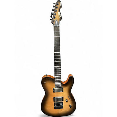 Used ESP LTD TE1000 Deluxe Evertune Black Natural Burst Solid Body Electric Guitar