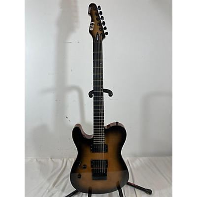 ESP Used ESP LTD TE1000 Evertune Left-Handed Black Natural Sunburst Solid Body Electric Guitar