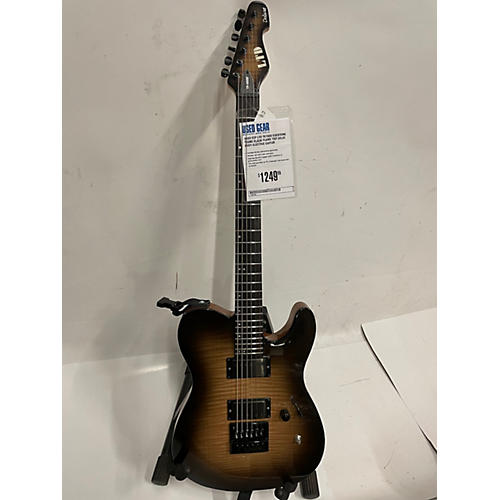 ESP Used ESP LTD TE1000 Evertune TRANS BLACK FLAME TOP Solid Body Electric Guitar TRANS BLACK FLAME TOP