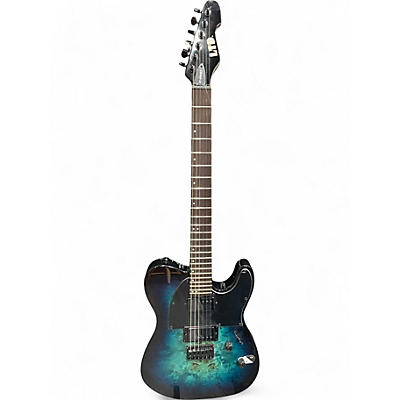 Used ESP LTD TE2000X Ocean Blue Burst Solid Body Electric Guitar