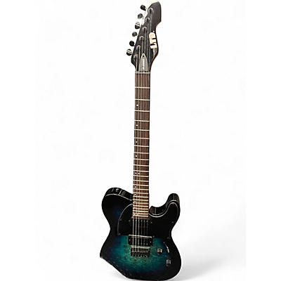 Used ESP LTD TE200DX Blue Burst Solid Body Electric Guitar