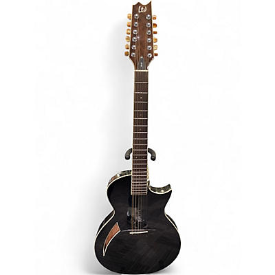 Used ESP LTD TL12 Black 12 String Acoustic Electric Guitar