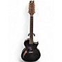 Used ESP LTD TL12 Black 12 String Acoustic Electric Guitar Black