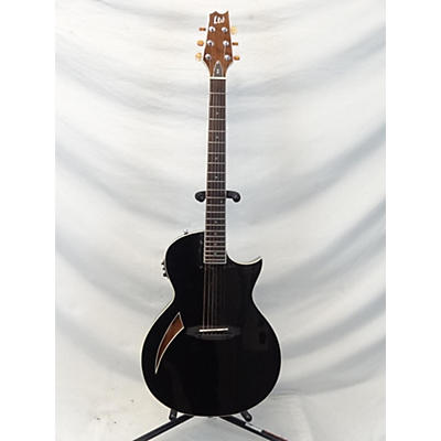 ESP Used ESP LTD TL6 Black Acoustic Electric Guitar