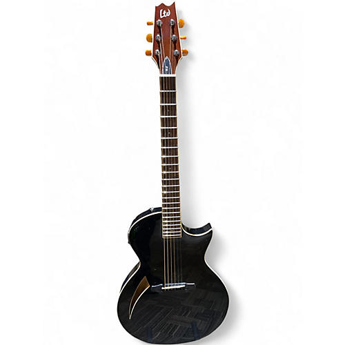 Used ESP LTD TL6 Black Acoustic Electric Guitar Black