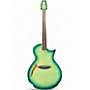 Used ESP LTD TL6 Green Acoustic Electric Guitar Green