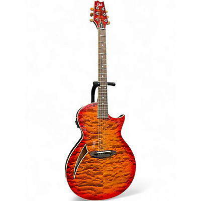 Used ESP LTD TL6 Quilt Maple Burst Acoustic Electric Guitar