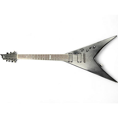 Used ESP LTD  V307 Seven string Black Solid Body Electric Guitar Black