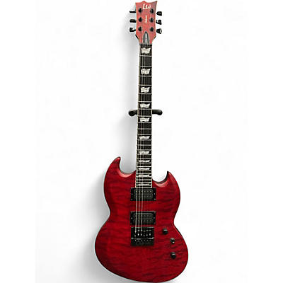 Used ESP LTD VIPER 1000ET Trans Red Solid Body Electric Guitar
