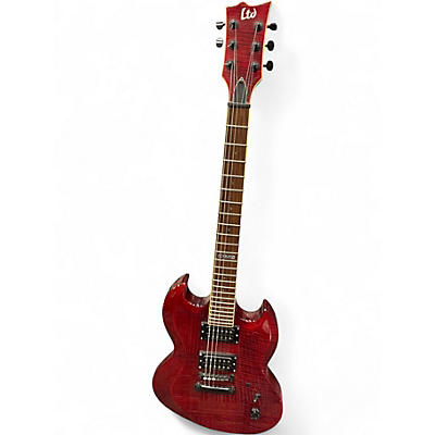 Used ESP LTD VIPER 200FM Red Solid Body Electric Guitar