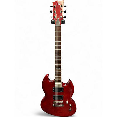 Used ESP LTD VIPER 200FM Trans Red Solid Body Electric Guitar